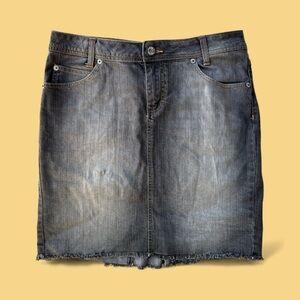 Arizona Jean Co. Gray Denim Jean Skirt Size 11